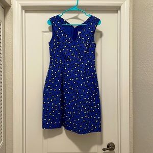 Kate Spade- Indigo Leopard Printed Dress